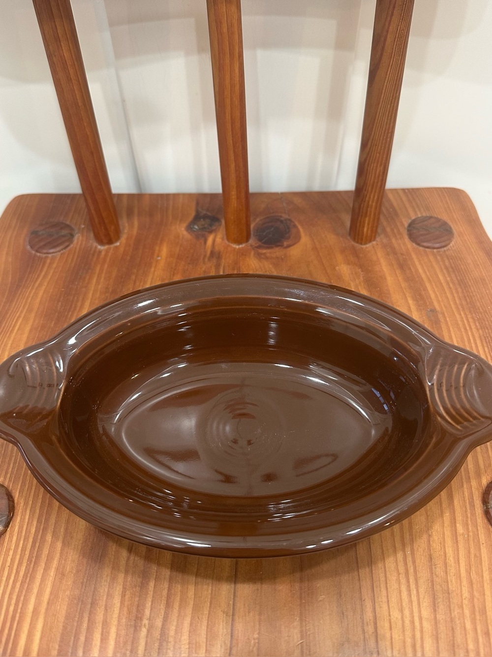 Set of 2 Fiesta Chocolate Brown CASSEROLE DISH Homer Laughlin Vintage Fiestaware - Picture 5 of 8